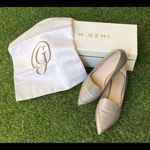M. Gemi Argento Loafers, Shimmery Grey